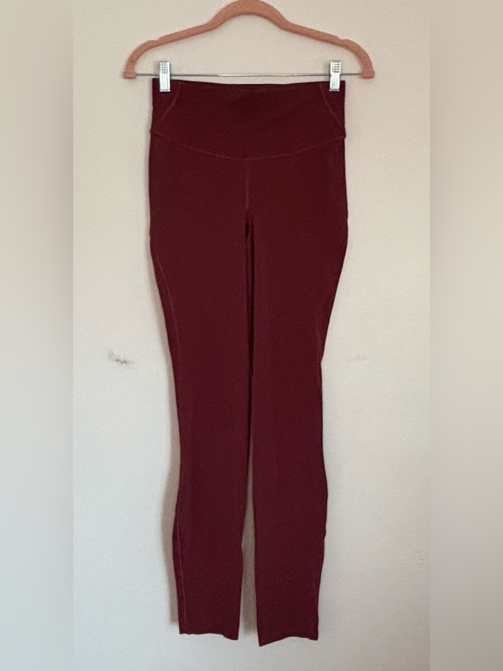Lululemon Base Pace HR High-Rise Leggings, 28” Inseam, Burgundy Leggings, Size 6
